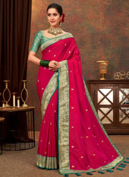 Pink Colour KAVIRA DIVYANKA Designer Fancy Festive Wear Soft Silk Latest Saree Collection 4103
